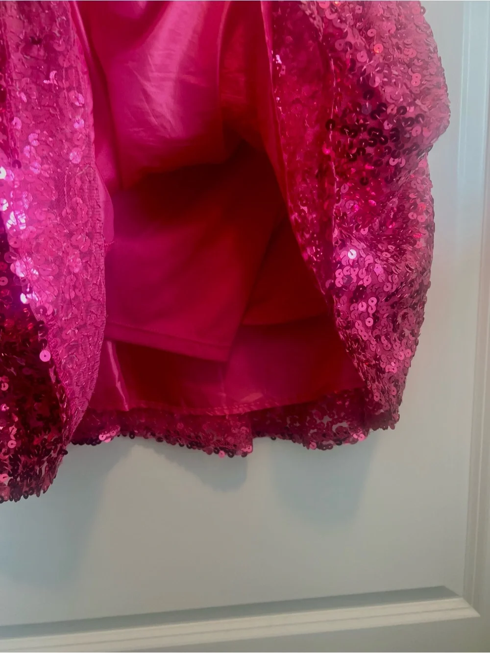 JUSTICE pink sequined sparkly skort size 20